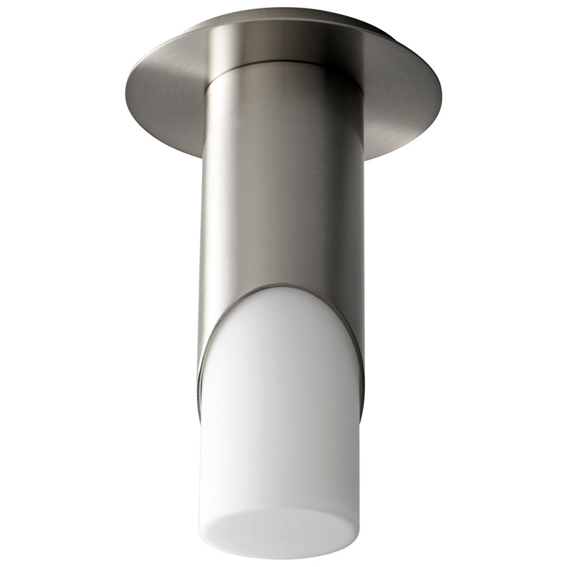 Aralene Glass LED Flush Mount, Satin Nickel