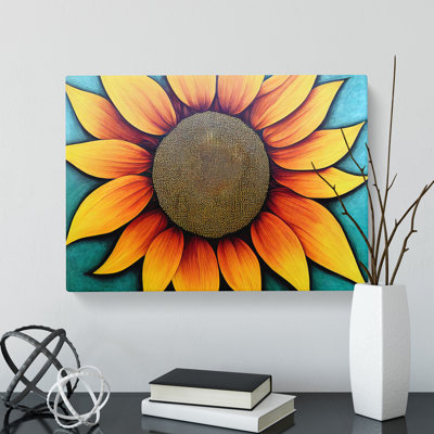 Mind Blowing Sunflower - Wrapped Canvas