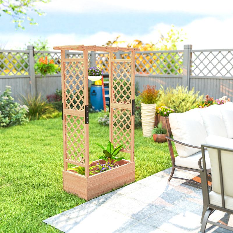 Wood Raised Garden Bed, 181cm H x 110cm W x 44cm D