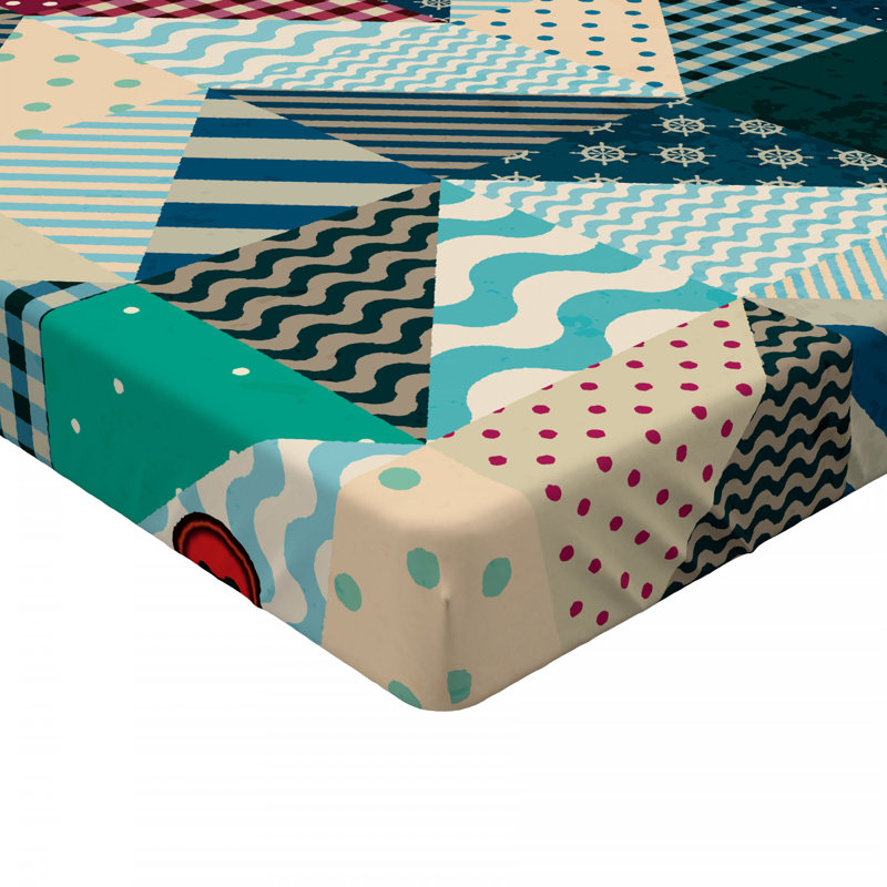 Microfiber Patchwork Fitted Sheet, Twin XL Fitted Sheet