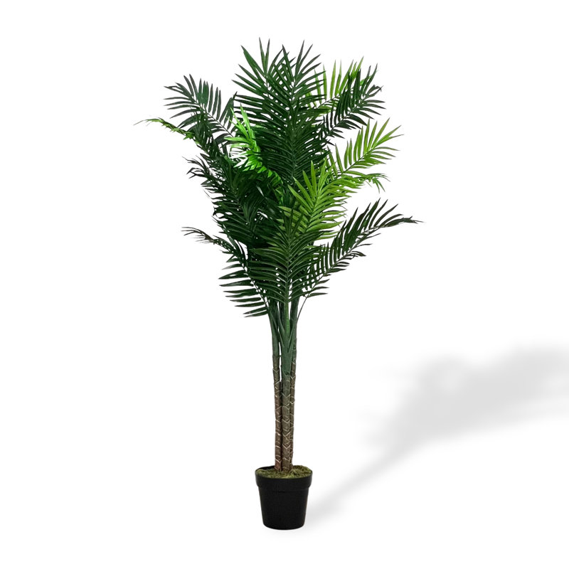 XBrand 59.1 inches Artificial Palm Tree with Pot – Tropical Plant for Indoor & Outdoor Decor, UV-Resistant, Low Maintenance