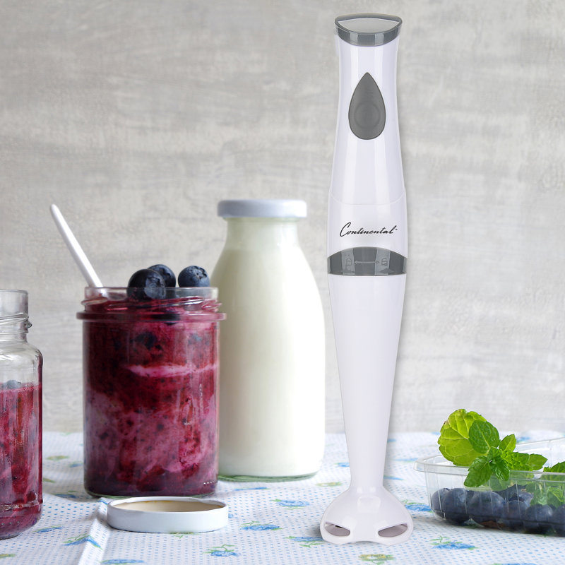 Continental Electric 2 Speed Hand Immersion Blender, White