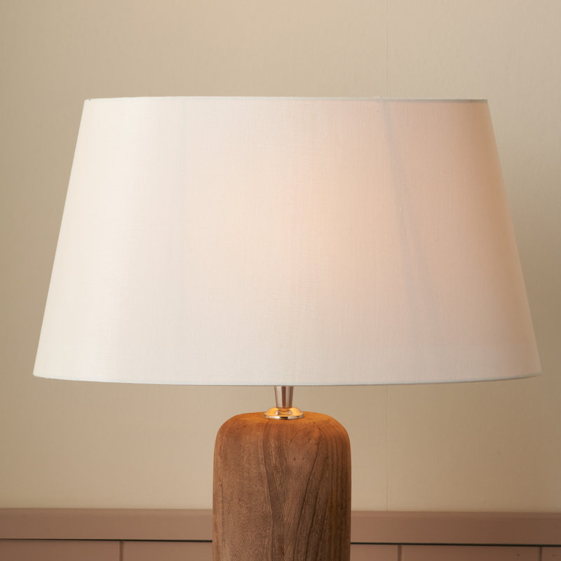 Martha Oval Silk Mix Tapered Lampshade, Cream, 20cm H x 35cm W x 19cm D