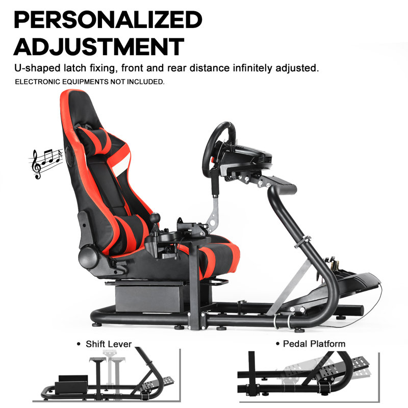 Fauteuil de jeu et de course ergonomique avec haut-parleurs intégrés Inbox Zero