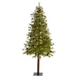 Lighted Artificial Pine Christmas Tree