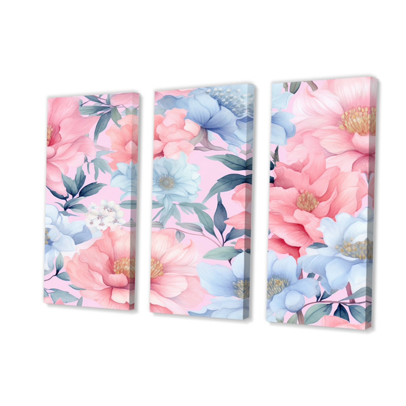 Lena - Fleurs, ensemble de reproduction d'art sur toile, H 28 po x l 36 po x P 1 po