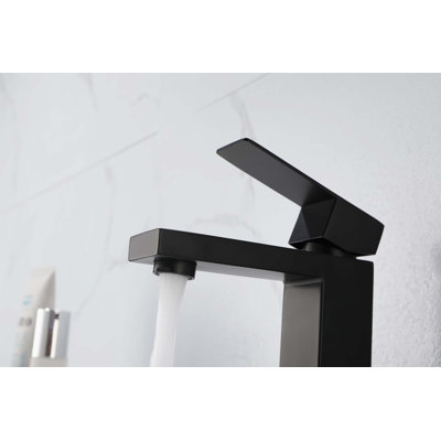 Single Handle Bathroom Faucet, Pop Up Drain for Overflow Sink
