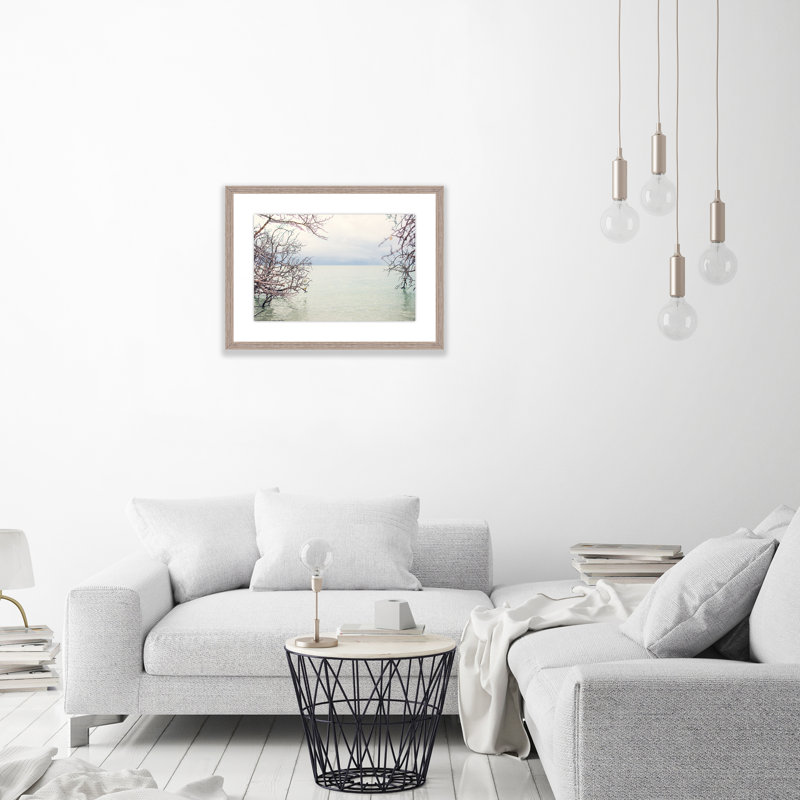 Reveal, White, 15" H x 20" W, Glass Frame