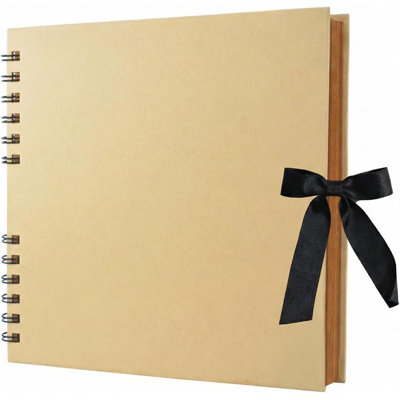 Scrapbook Album, 8 x 8 Inch Scrap book, 60 Brown Blank Pages Scrapbooks