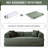 79" King-Size Futon Bed Corduroy Convertible Sleeper Sofa Floor Futon Couch With 2 Pillows - No Assembly Required-1191607240-1194771798
