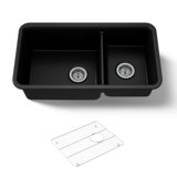 Cairn® 34" L x 18" W Double Basin Undermount with Accessories