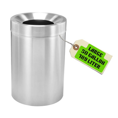 Poubelle en acier inoxydable 50 gallons avec doublure