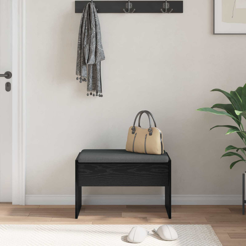 Bench, 40cm H x 63cm W x 38cm D, Black Oak