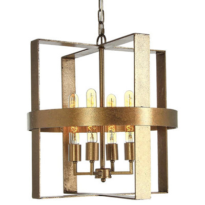 Manhattan 4 - Light Lantern Geometric Chandelier