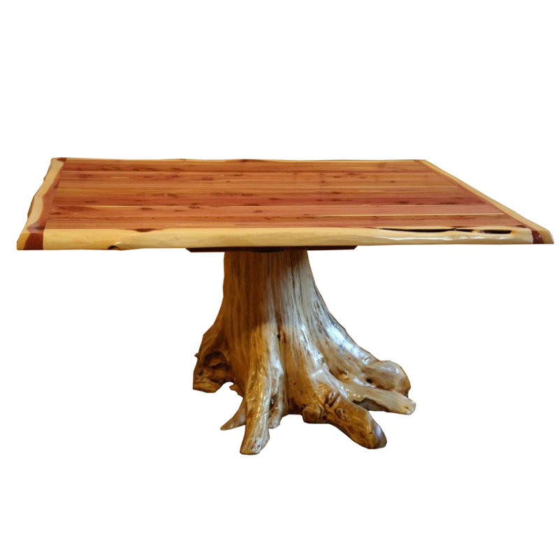 Guisborough Cedar Rectangular Solid Wood Top with Solid Wood Base Dining Table, 42" x 72"