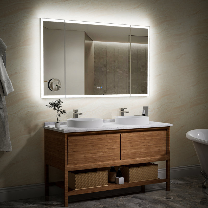 Miroir mural de salle de bain Liyah, 36 po x 60 po