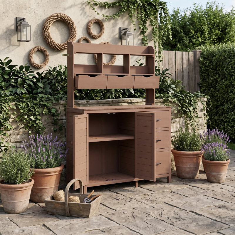 Potting Bench, Brown