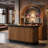 Prohibition Series 84" Cocktail Bar  With Foot Rail and Prohibition Back Bar By RAM Game Room-105836140