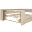 Lit plateforme double avec tablettes de rangement, tiroirs et station de charge-383143792
