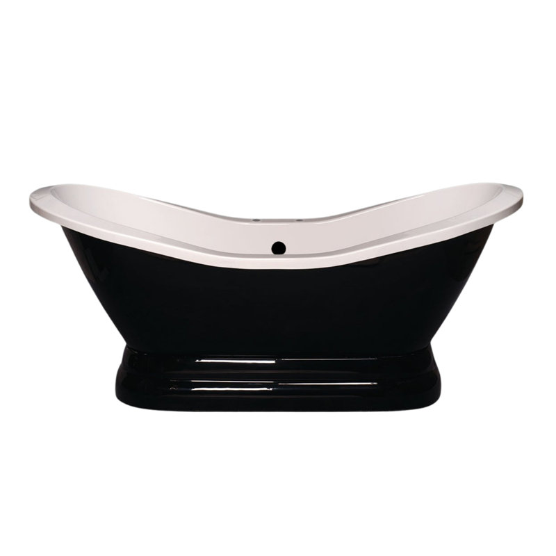 La baignoire en acrylique à piédestal double avec pieds de 7 po The Echo de Strom Living