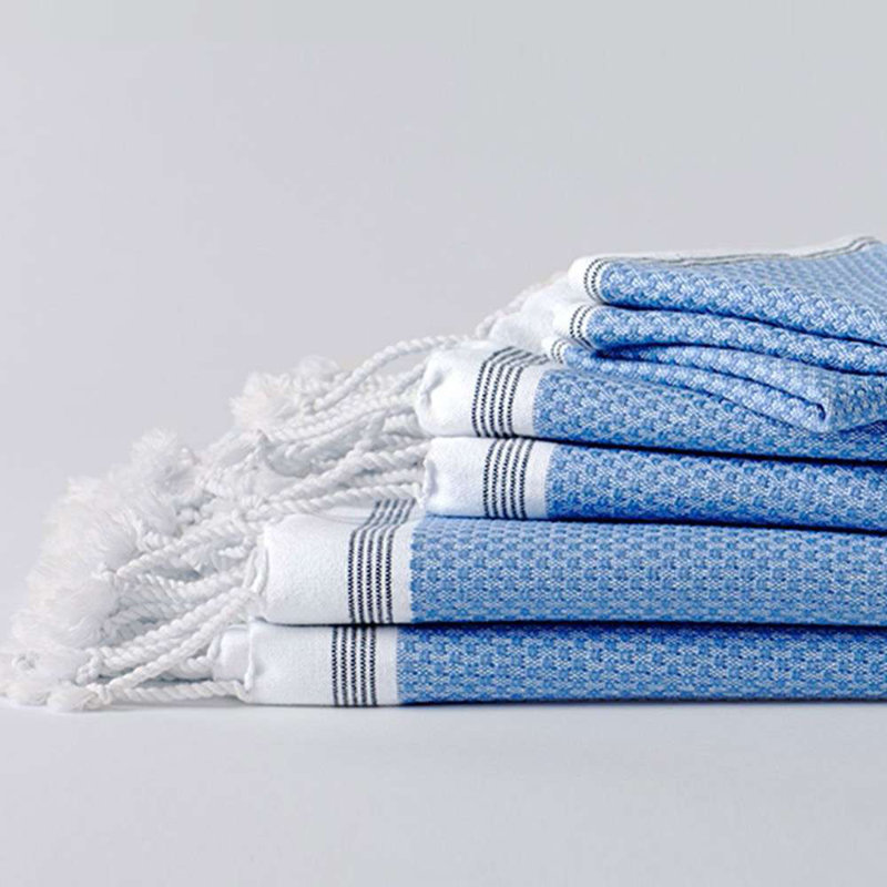 Mediterranean Fingertip Towel, Fingertip Towel, Alpine White/Slate