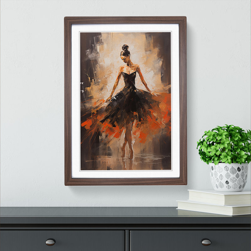 Single Picture Frame Print on Wood, 34cm H x 25cm W, Walnut Framed