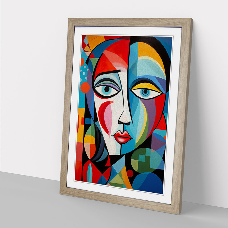 Pablo Picasso Colour Field - Framed Print, Oak Framed, 64cm H x 46cm W x 2cm D