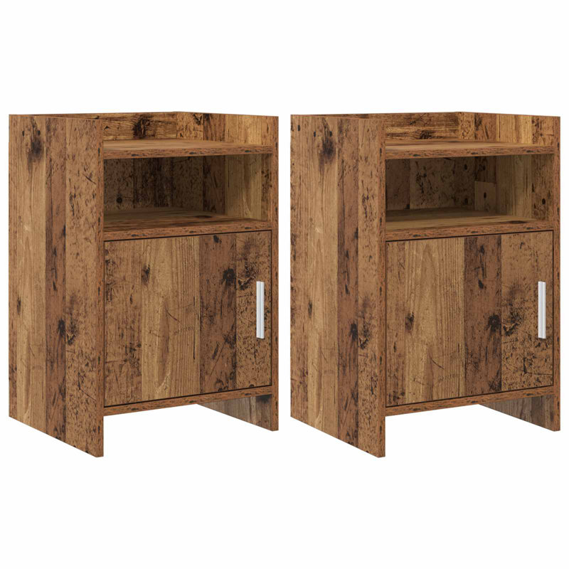40 cm W Bedside Table, Old Wood