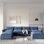 Canapé d'angle modulaire surdimensionné en forme de U de 154,3 pouces (392 cm) composé de 6 pièces avec coussins moelleux comme des nuages