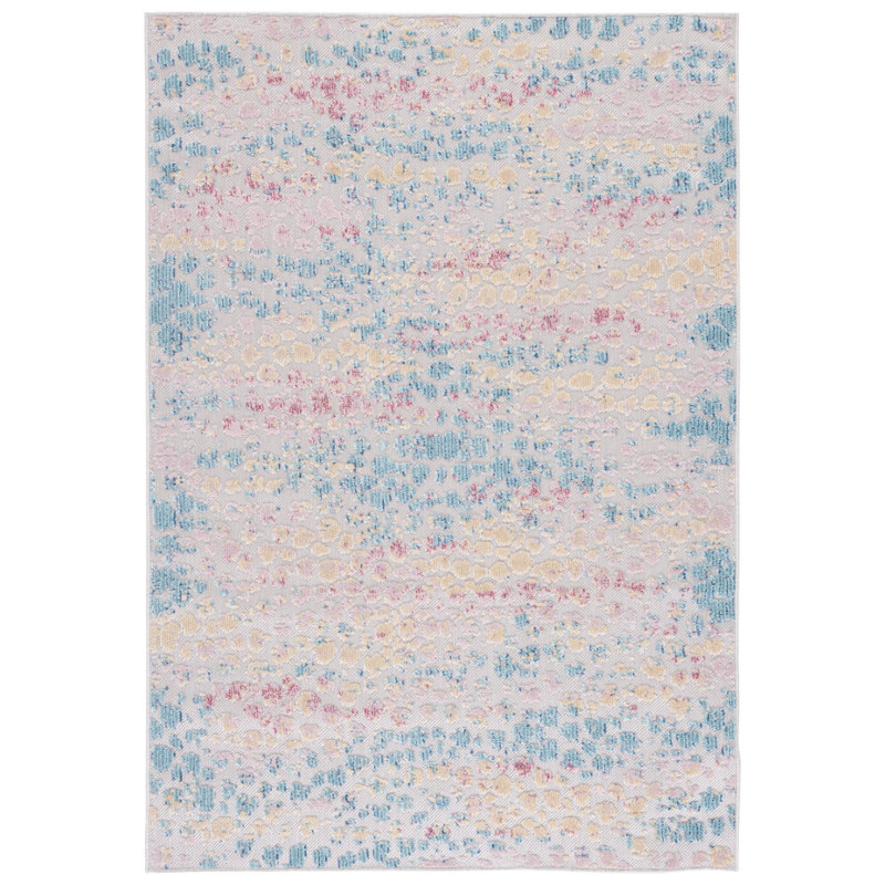 Clerkin Performance Abstract Indoor/Outdoor Area Rug, Rectangle 9' x 12'
