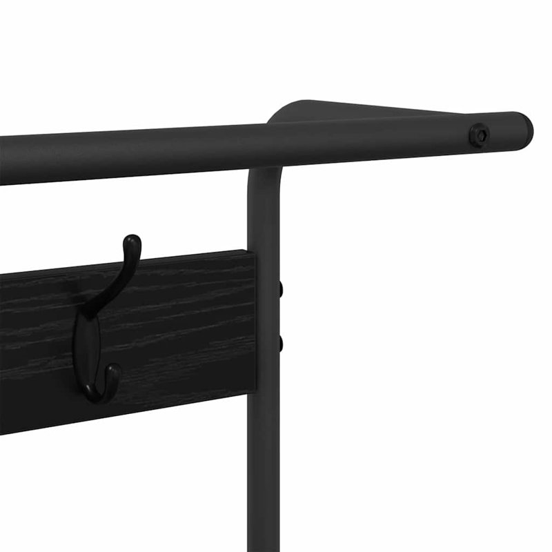 Metal Coat Rack, Black Oak