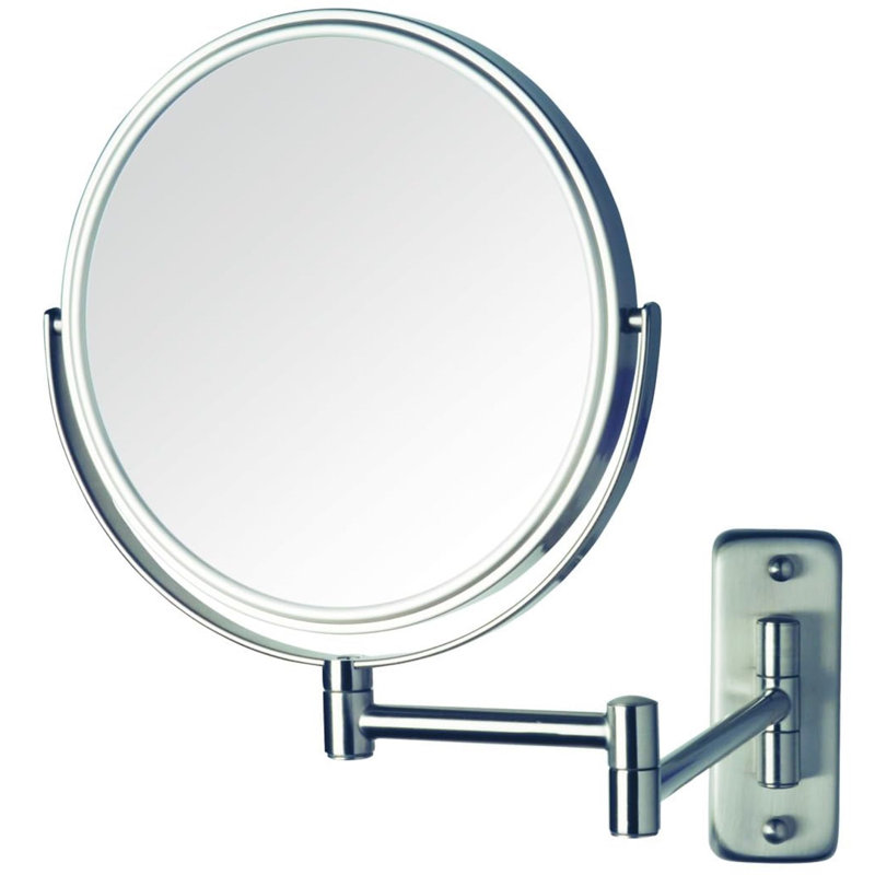 Miroir de maquillage mural grossissant 8 po Kehl, Nickel
