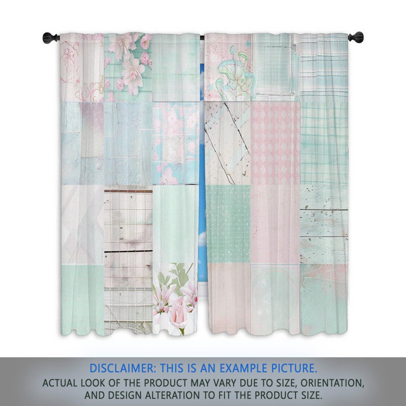 Paire de rideaux obscurcissant en polyester Aitzol, L 40 po x L 61 po