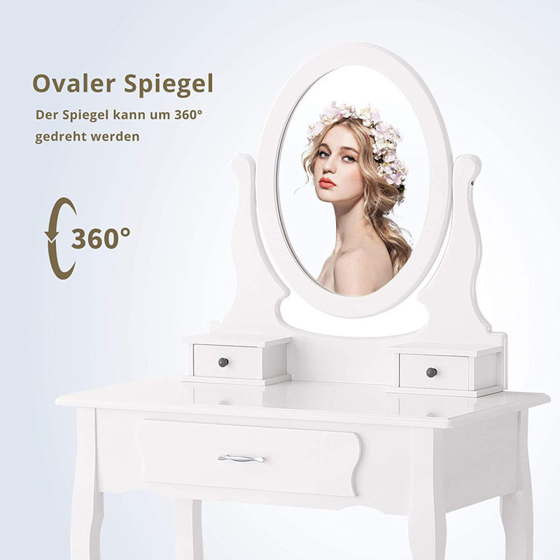Abarne Dressing Table with Mirror