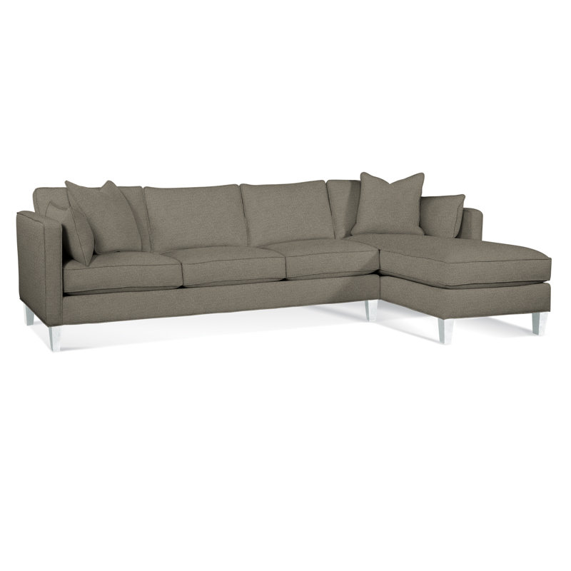 Lenox Chaise Sectional, Right Hand Facing, Frost White, Basic Navy; 0317-61