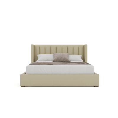 Upholstered Wingback Bed