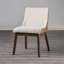Chaise d'appoint Mid-Century moderne 2 pièces avec siège rembourré et pieds inclinés à dossier courbé