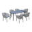 Hallie Rectangular Metal Outdoor Dining Table With Umbrella Hole , 67'' in. W 38'' in. D