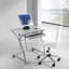 Glass Top Metal Base Computer Desk