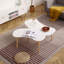 Table basse avec pieds en bois massif