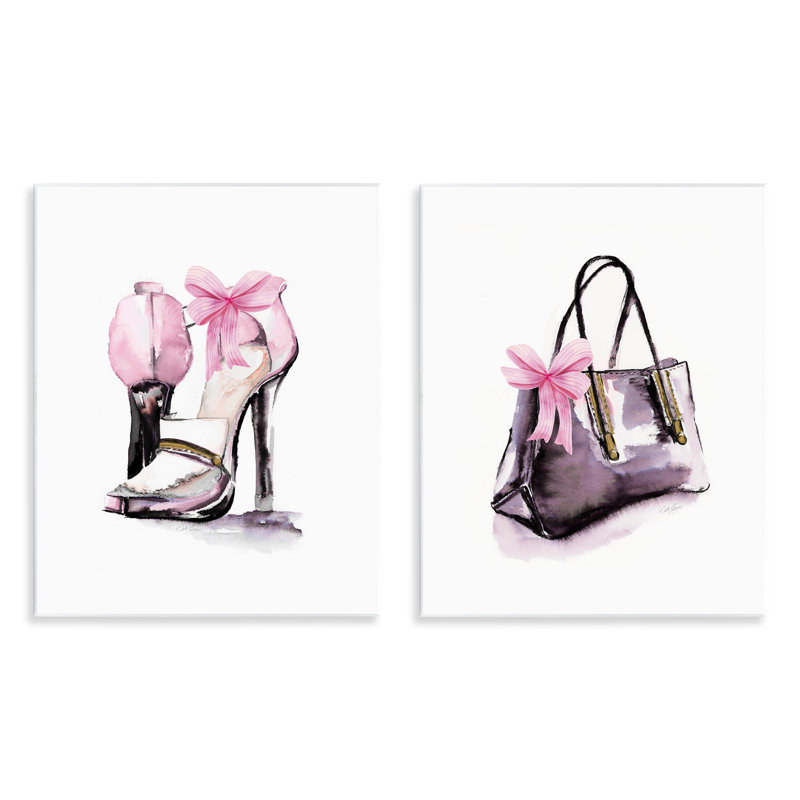 Plaque murale de luxe chaussures et sac à main, design par Stella Chang