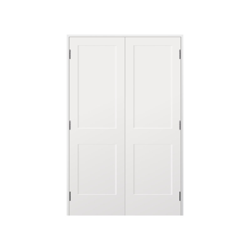 Charnières en nickel satiné à double porte de 48 po x 84 po, 48 po x 84 po