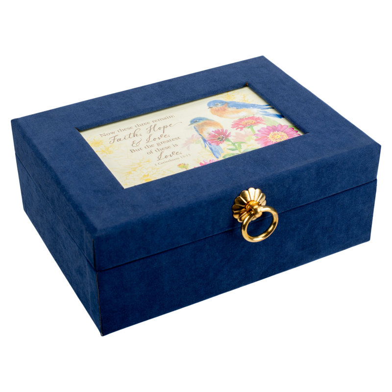 Ensemble de cartes en suède bleu marine avec grand amour