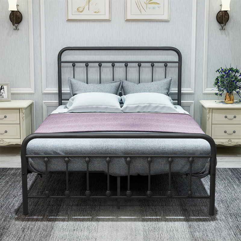 Deighton Metal Bed, Full, Black