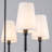 5 - Light Dimmable Classic Traditional Chandelier With White Linen Fabric Shades-1656856674