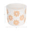 Sagebrook Home 6" Flower Power Planter, Black/White-1888640658