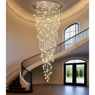 Elegant Crystal Dimmable Raindrop Chandelier