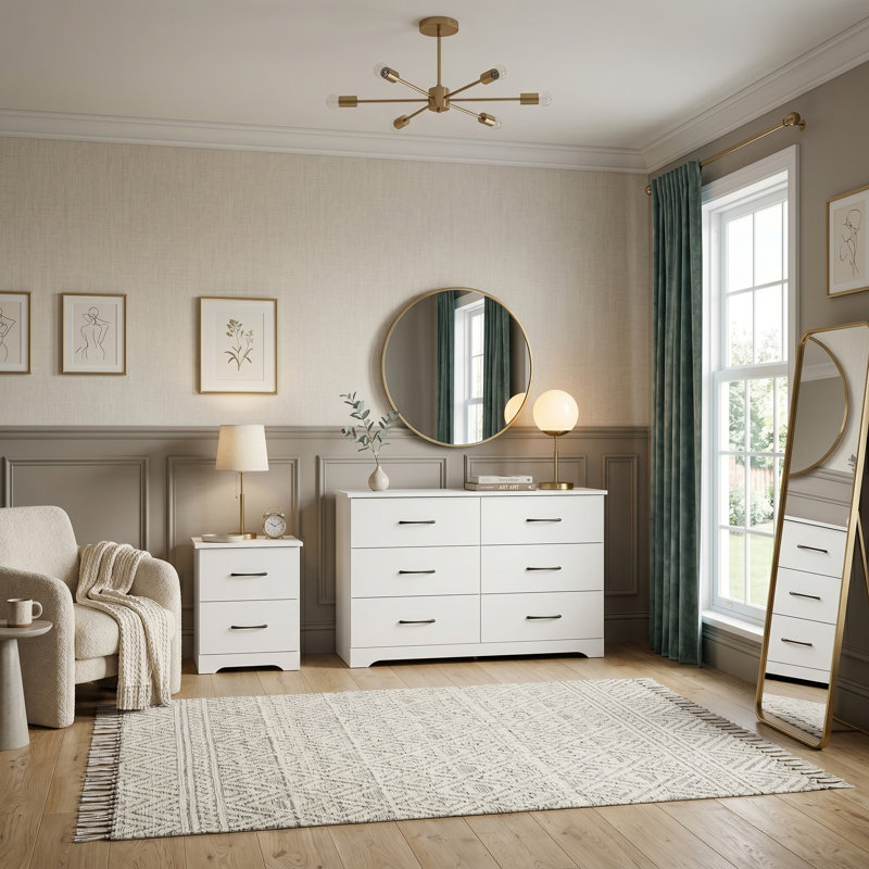 Arkia 2-Piece Bedroom Set, White