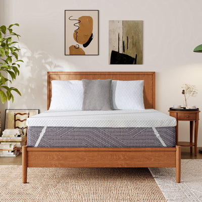 Covered 4" Memory Foam Mattress Topper with Adjustable Straps