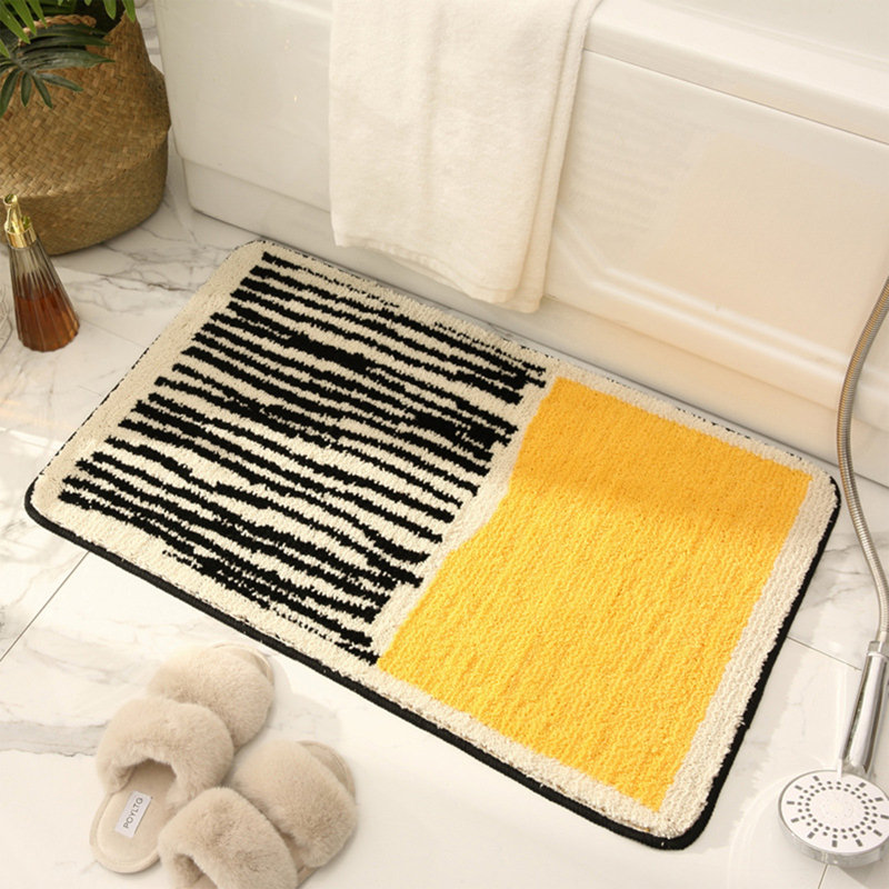 Tapis de bain doux et microfibre, tapis de bain antidérapant et lavable à la machine, Simple - L 32 po x l 20 po
